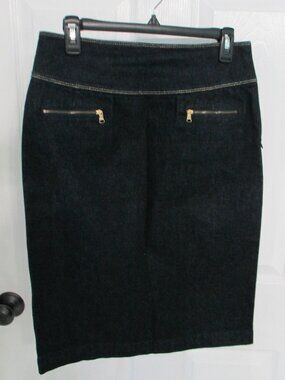 LRL dark wash denim skirt
